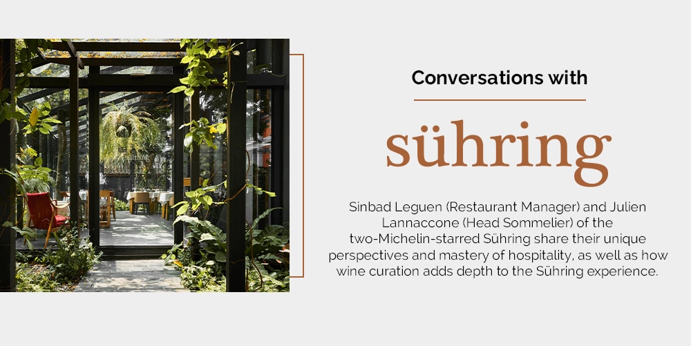 Header - Conversations with Sühring - Restaurant Manager and Head Sommelier.